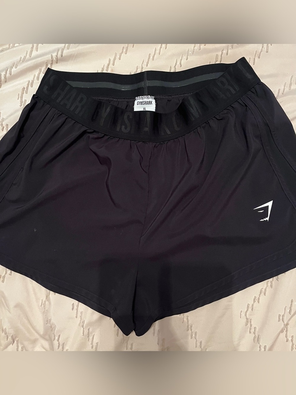 Gymshark Black Women's Athletic Shorts with Logo